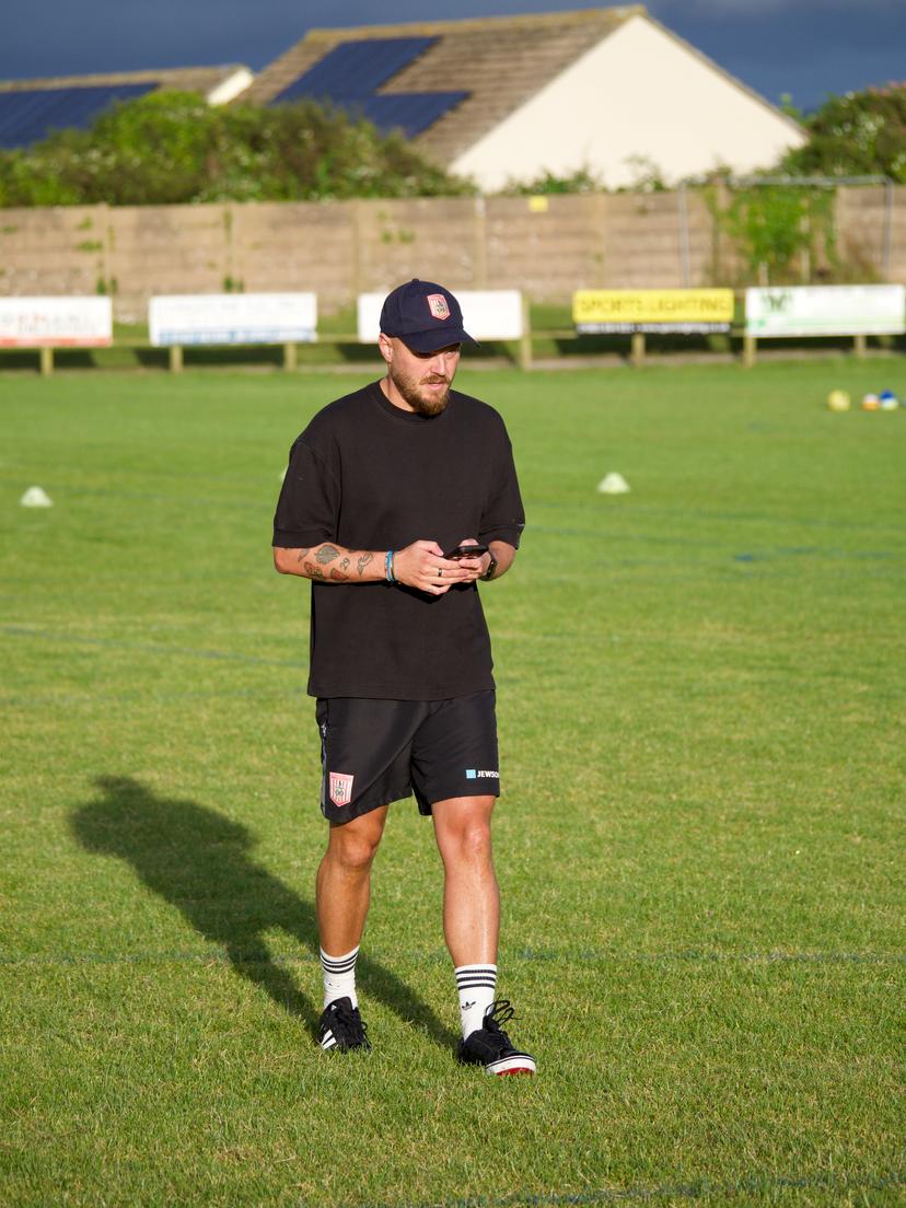 Newquay AFC Director of Football Jason Waterman at Mount Wise
